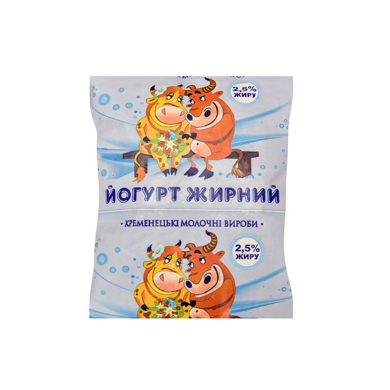 Йогурт питний КРЕМЕНЕЦЬКІ МОЛОЧНІ ВИРОБИ без наповнювача, 2,5%, 500 г